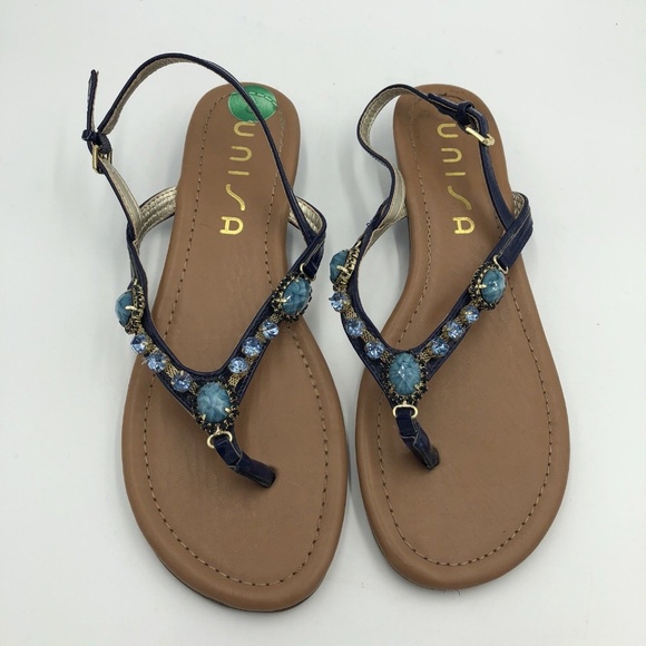 unisa jeweled sandals